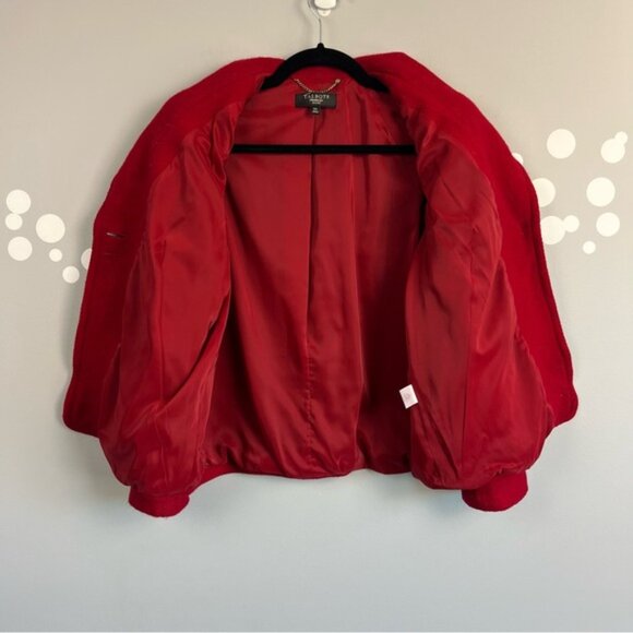Talbots Red Wool Blend Blazer Jacket Petite 14P One Button LIned - Picture 4 of 6